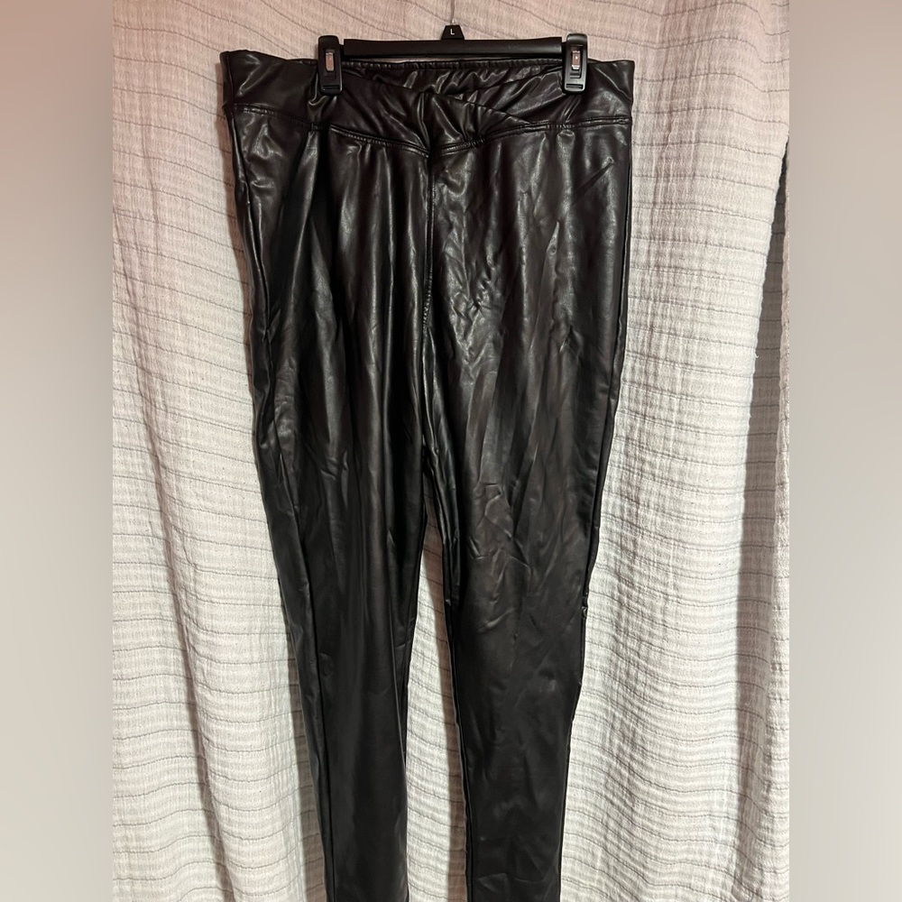 Rue21 Plus Size Black Faux Leather Pants
